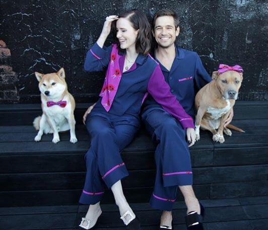 Earl Brosnahan’s daughter, Rachel Brosnahan, with her husband and dogs.